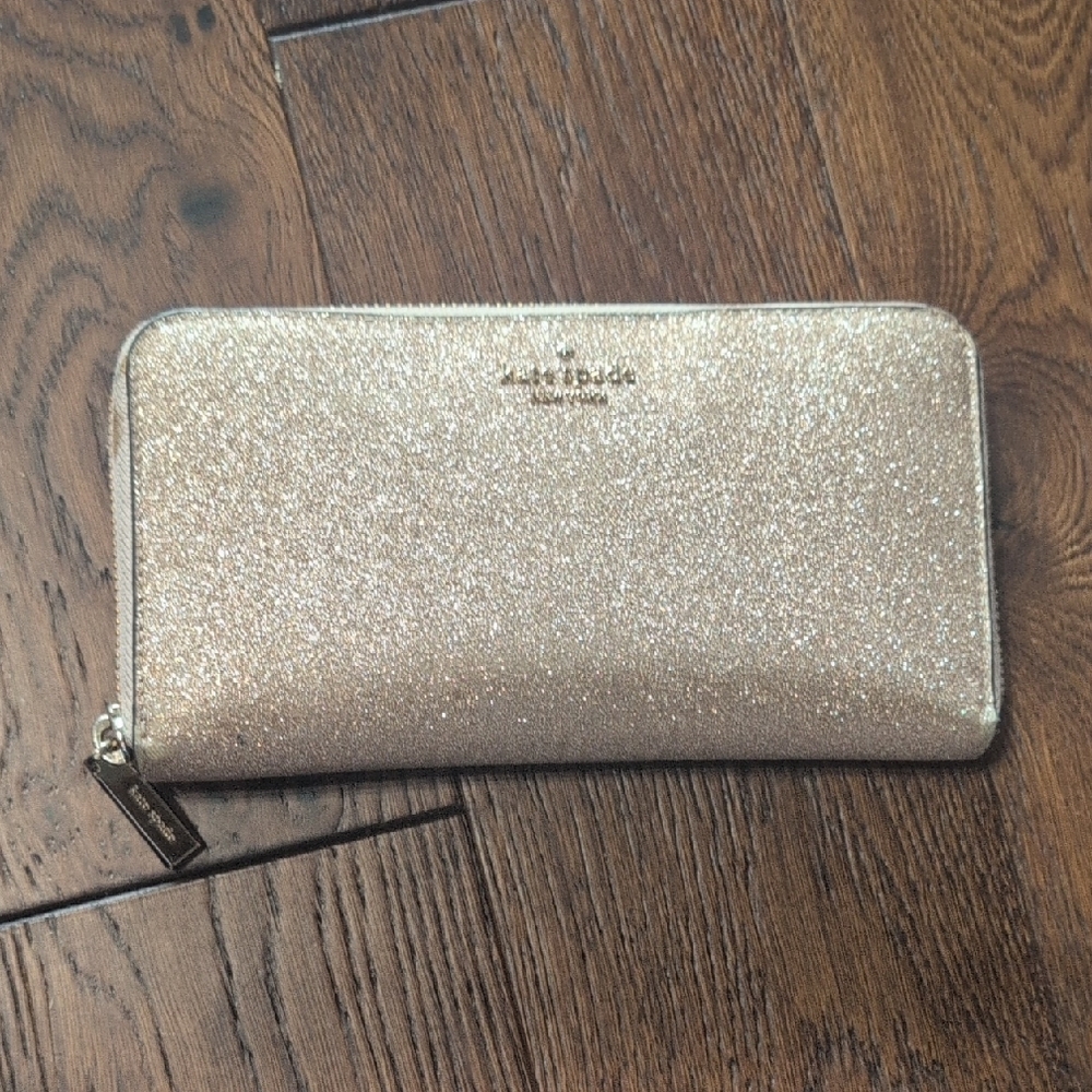 Kate Spade Gold Glitter Wallet